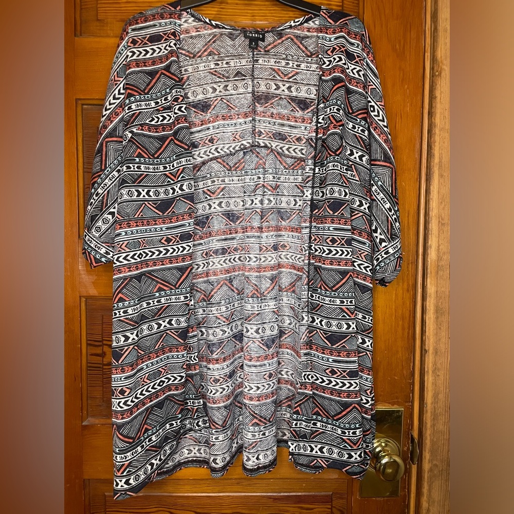 Torrid Open Front Short Sleeved Cardigan
